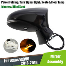 For 2013 14-2018 Lexus Es350 Right Blind Spot Side Mirror Wmemory Heated 16pin