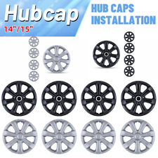 1415 Set Of 4 Wheel Covers Snap Hubcaps Full Hub Caps Fit R1415 Tire