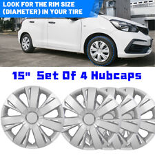 15 Set Of 4 Universal Wheel Rim Cover Hubcaps Snap On Car Truck Suv To R15 Tire