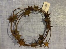 6 Foot Rusty 1.25 Rusty Stars 18 On A Wire ..3 Pieces Only 12.99
