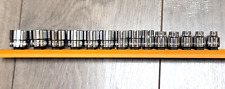 New Gearwrench 14pc 38 Dr Metric Stubby Socket Set W Rail 6-19mm 81396