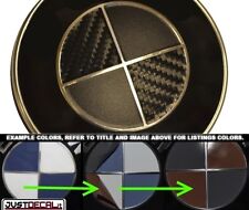 Carbon Fiber Matte Black Vinyl Sticker Overlay Complete Set Fits Bmw Emblems