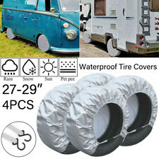 4 Pcs Waterproof Tire Covers Wheel Tyre Rv Trailer Camper Sun Protector 27-29