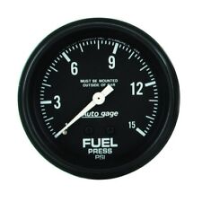 Auto Meter Fuel Pressure Gauge 2311 Auto Gage 0-15 Psi 2-58 Mechanical Black