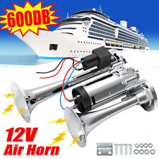 600db Dual Trumpets Super Loud Car Electric Air Horn Truck Boat Train Speaker