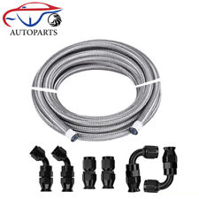6810an Stainless Steel Braided Ptfe Fuel Line 1020ft 6pcs Fittings Hose Kit