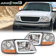 Fit For 97-04 F150 Expedition Clear Led Tube Headlights Corner Parking Lights