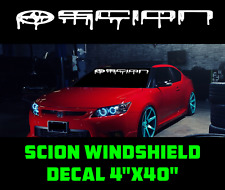 Scion Windshield Logo White Drip Sticker Racing Xb Tc Iq Xd Sport Turbo Custom