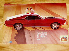 1969 Ford Mustang Mach 1 Original Ad 302351428429v8doorhooddecalwheel