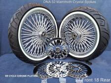 Dna 52 Crystal Spoke Wheels 3 Rotor Pulley Tire Harley Touring 09-22 Road King