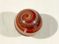 Vintage Glass Marble Rat Rod Gear Shift Knob - Red Swirl - 1 78