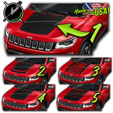 Hood Blackout Racing Stripes Vinyl Decal Graphics Fits 2014-2022 Jeep Compass