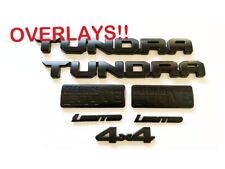 7 Pcs Overlay Matt Black Blackout Emblem Letter For 14-21 Tundra Limited 4x4