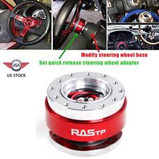 Us Universal Car Steering Wheel Ball Quick Release Hub Adapter Snap Off Kit Red