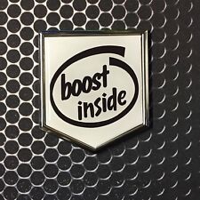 Boost Inside Decal Car Domed Chrome Emblem Decal Sticker 2x 2.25 Racing Turbo