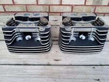 Harley Edelbrock Twin Cam Cylinder Heads 1687 Black Wrinkle
