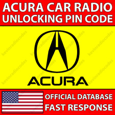 Acura Radio Navi Anti-theft Unlocking Pin Code Ilx Integra Mdx Rdx Tl Tlx Tsx