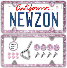 Pink Bling License Plate Frame Cute Rhinestone Girly License Plate Frames 4 Ho