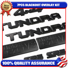 7x Blackout Emblem Overlay Kit Cover 2014-2021 For Tundra Sr5 5.7l V8 Iforce 4x4