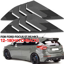 For Ford Focus Mk3 St Rs Carbon Fiber Rear Window Louvers Shutter Blinds Cover