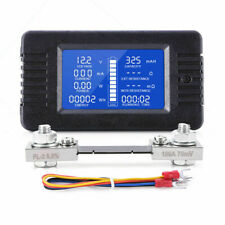 12v 0-200v Battery Monitor Meter Lcd Display Dc Volt Amp For Car Rv Solar System