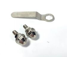2 Anti Theft Auto Security License Plate Screws Bolts Car Truck