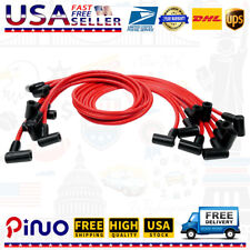 9pcs Spark Plug Wires Red Universal Set For Sbc Bbc Chevy Pw-sbc350