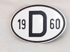 Mercedes W111 Sse W120121 W198 D Plate Badge Sign Logo 1960 Bmw Vw Nos
