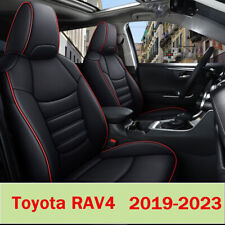 Custom For 2023-2019 Toyota Rav4 Leather Car Seat Cover Set Front Rear Cushion