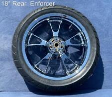 09-23 Harley Chrome 18 Rear Enforcer Wheel Tire Road Glide Touring Outright