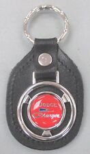 Vintage Red Dodge Charger Steering Wheel Black Leather Silver Logo Keyring