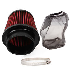 4inch100mm Red High Flow Inlet Cold Air Intake Cone Replacement Dry Air Filter