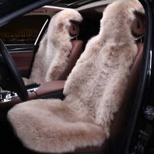 Natural Fur Car Seat Cover 100 Sheepskin Plush Beige Brown Australian Covers