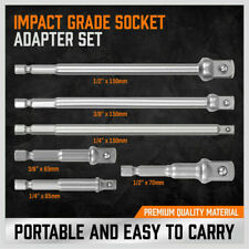 Socket Adapter Set Hex Shank To 14 38 12 Impact Grade Driver Drill 6 Pcs