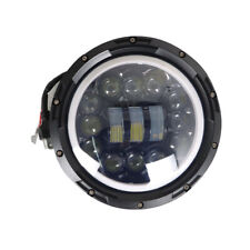 For Motorcycle 7 Inch Round Sealed Beam Headlight Halo Drl Projector Waterproof