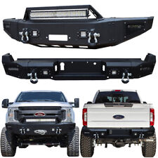 For 2017-2022 F250 F350 Steel Front And Rear Bumper With Lights D-rings