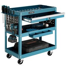 Tool Cart 3 Tier Rolling Tool Storage Tool Box With Drawers Lock Wheels