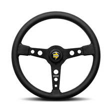 Momo Prototipo Steering Wheel - Black Spokeblack Leather 370mm