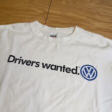 Vintage 90s Volkswagen Ad Drivers Wanted Slogan Promo Tee T-shirt Xl Car Racing