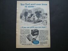 1953 Ford Genuine Parts--battery Oil Filter Spark Plugs--nice Vintage 53 Ad