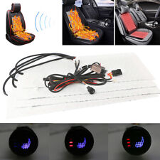 4 Pads Carbon Fiber Heated Car Seat Cover Full Set Heater Kit Cushion W Switch