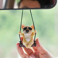 Resin Dog Swing Car Dashboard Pendant Auto Rear View Mirror Hanging Decoration