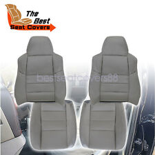 For 2002 2003 2004 2005 Ford Excursion Limited Xlt Front Leather Seat Cover Gray