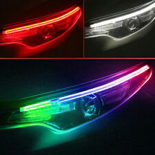 2 Rgb Led Drl Car Styling Daytime Running Light Strip For Headlight Accessories