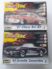 Revell Snap-tite 63 Corvette Convertible 57 Chevy 125 Scale Kits