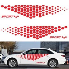 Car Racing Sport Side Body Hexagon Graphics Sticker Hood Vinyl Decal Emblem Diy