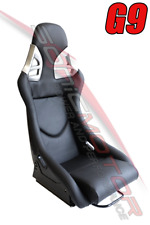 Snc G9 Full Bucket Fixed Back Racing Seat Black Pvc Vinyl Frp Shell