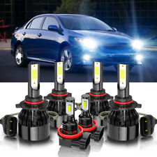 For Toyota Corolla 2009-2013 Led Headlight High Low Fog Light Bulbs Combo 6pc