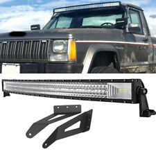 50 Curved Led Work Light Bar Mount Brackets For Jeep Cherokee Xj 1984-2001