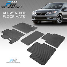 Fits 13-17 Honda Accord Car Latex Floor Mats Liner All Weather Carpets Gray 5pc